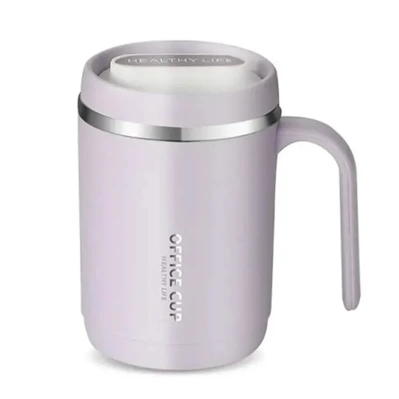 500ml Water Cup with Cover Sealing Silicone Ring Double-layer Leak-proof Drink Water Handle Stainless Coffee Insulated Cup by DailySale