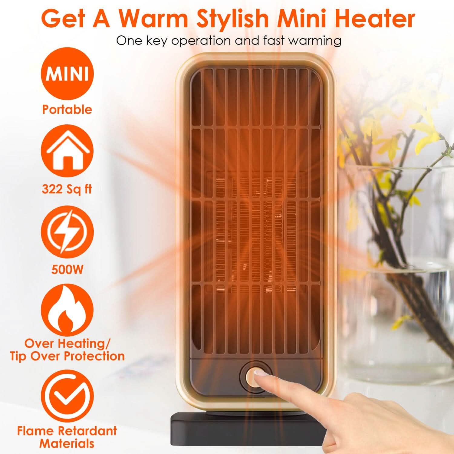 500W Portable Electric Heater by DailySale