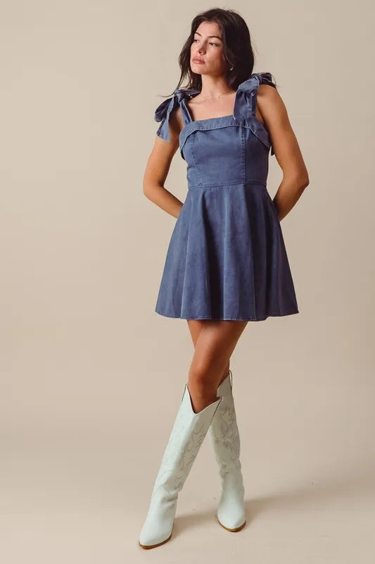 SO ME Fit and Flare Washed Gameday Dress by Selvanelle