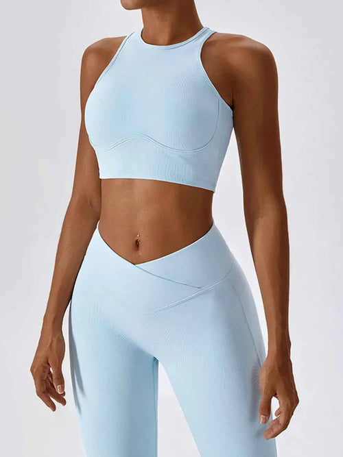 Basic Bae Cutout Racerback Active Tank by Wild and Free Boutique