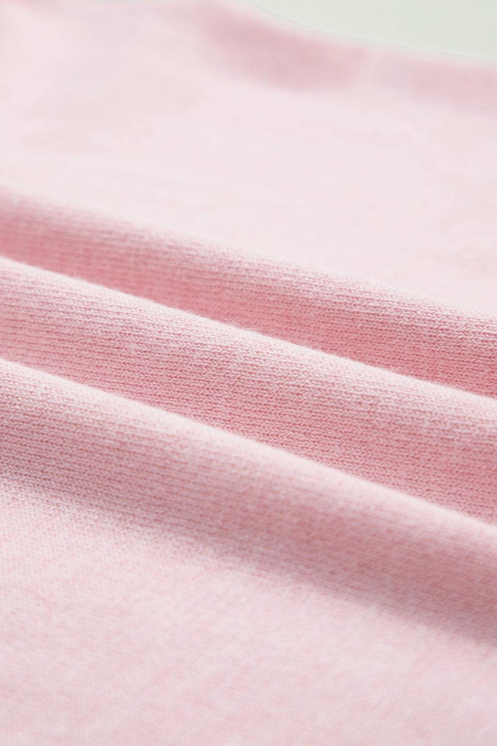 Strawberry Pink Lacy V Neckline Short Sleeve Sweater