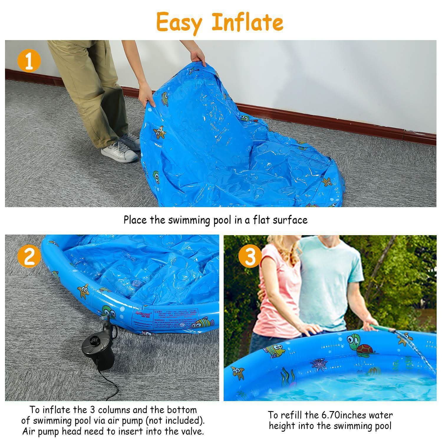 51x13" Inflatable Swimming Pool by DailySale