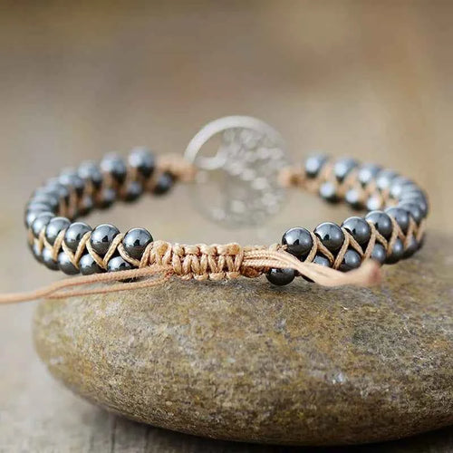 Alloy Braided Natural Stone Bracelet by Be Bliss Boutique