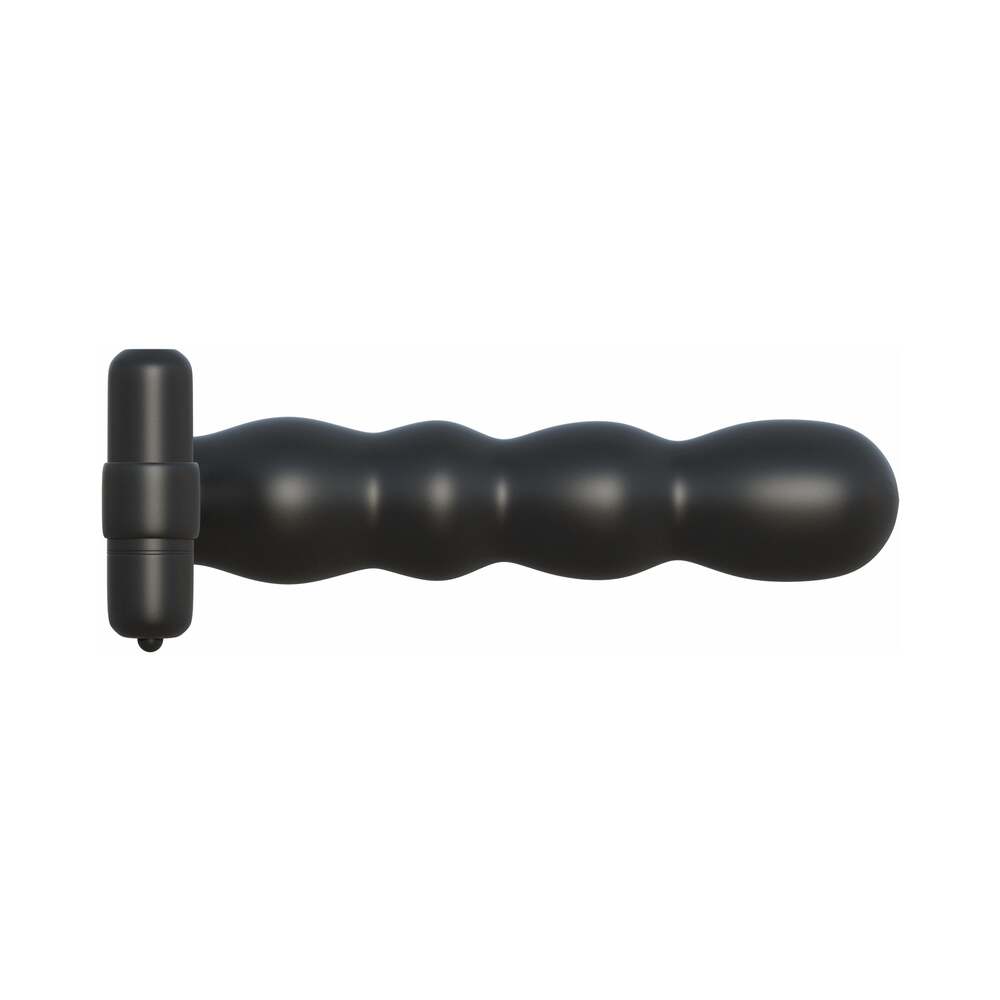 Fantasy C-Ringz Posable Partner Double Penetrator Vibrating Cockring Black - Goddess Imports Marketplace