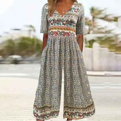 Female 3D Digital Printed Camisole Long Dress