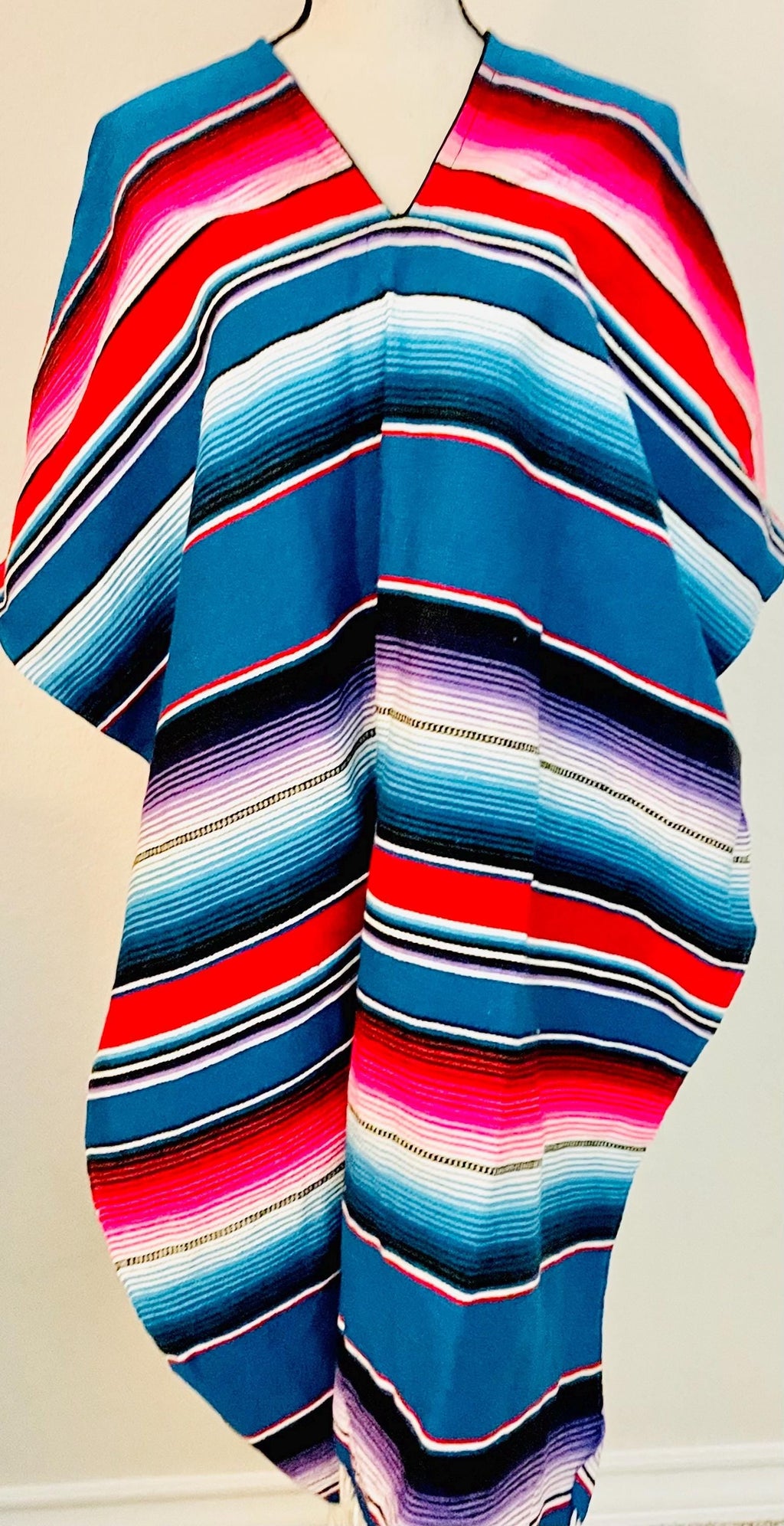 Adult Mexican Saltillo Poncho Sarape Poncho Sarape Saltillo Mexicano by Chica Mexico