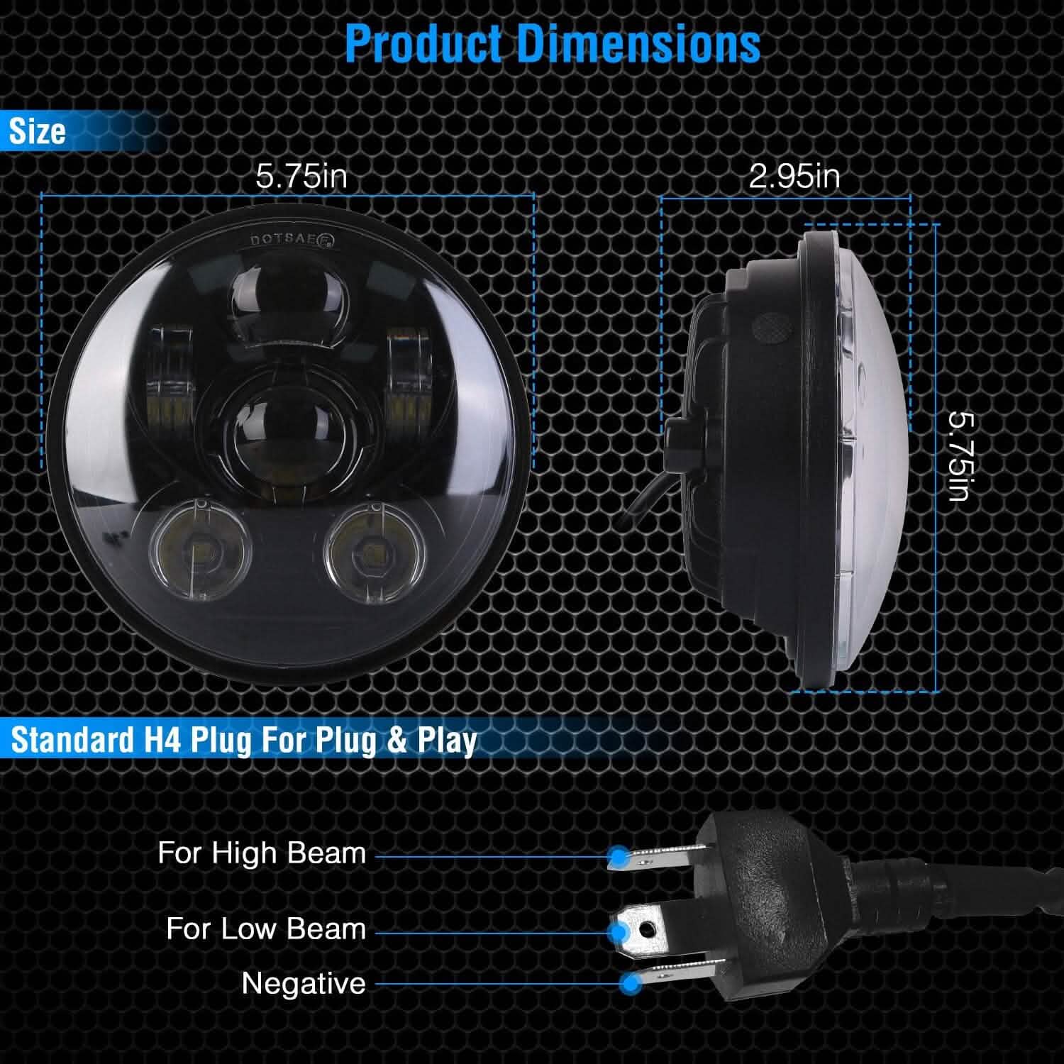 5.75-Inch LED Motorcycle Headlight by DailySale