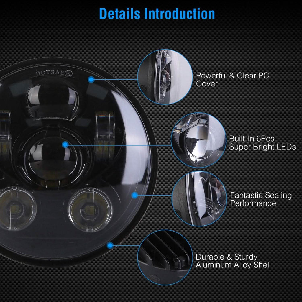 5.75-Inch LED Motorcycle Headlight by DailySale