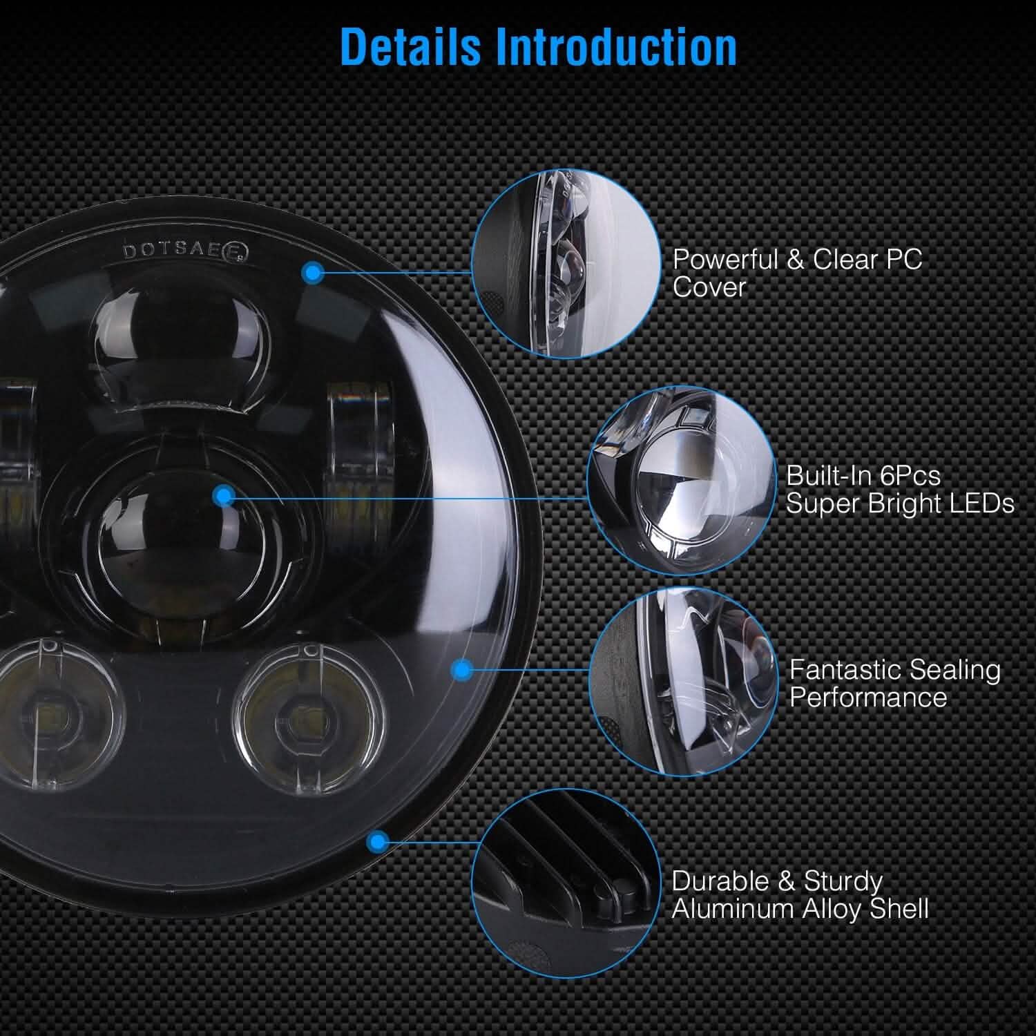 5.75-Inch LED Motorcycle Headlight by DailySale