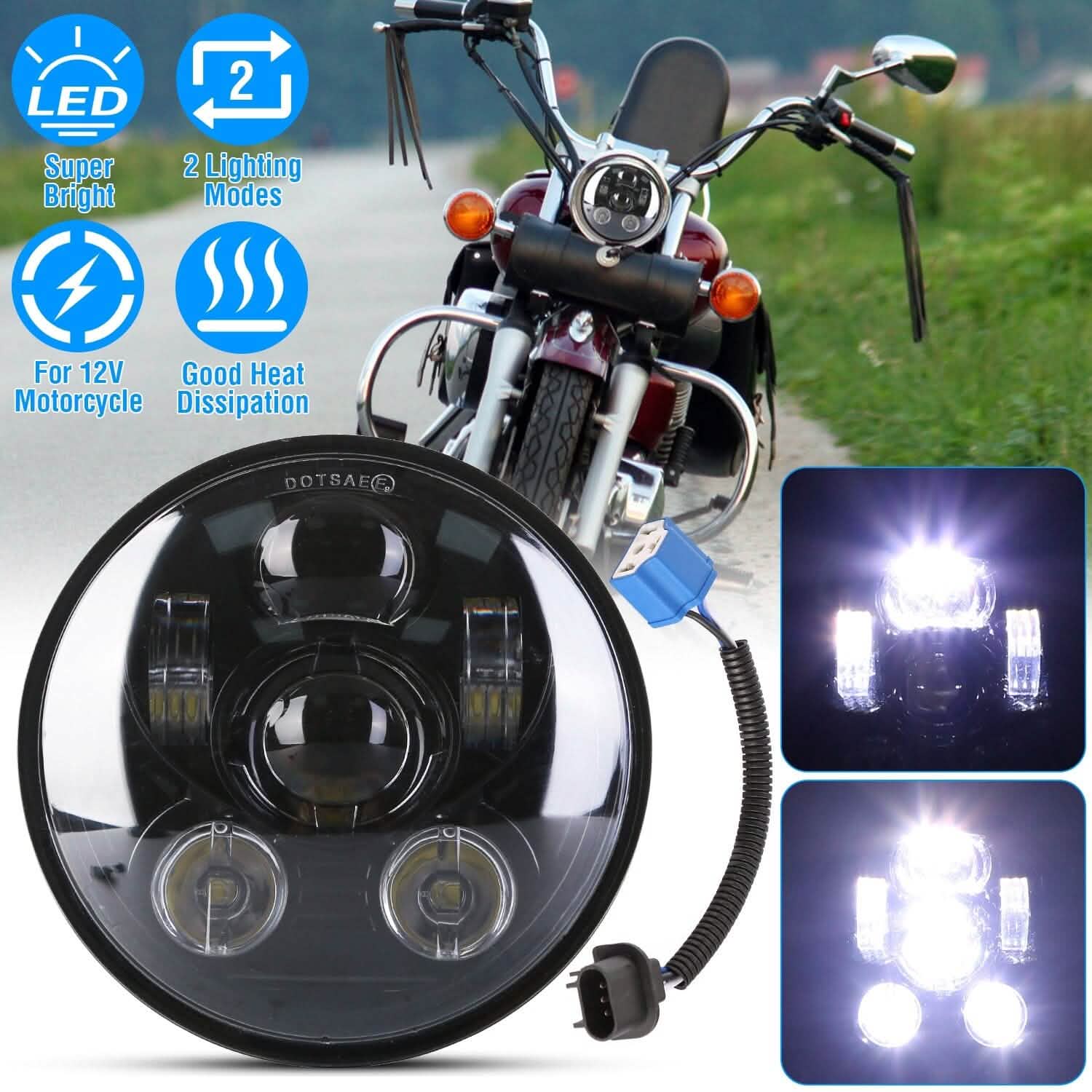 5.75-Inch LED Motorcycle Headlight by DailySale