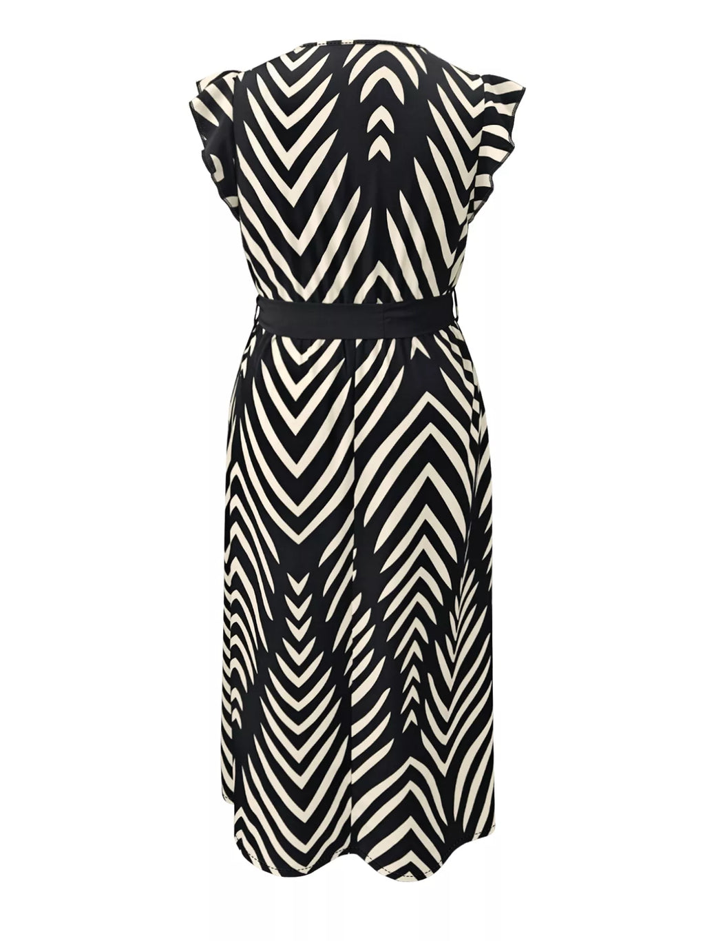 Plus Size Chevron Print Wrap Maxi Dress by Shopiebay