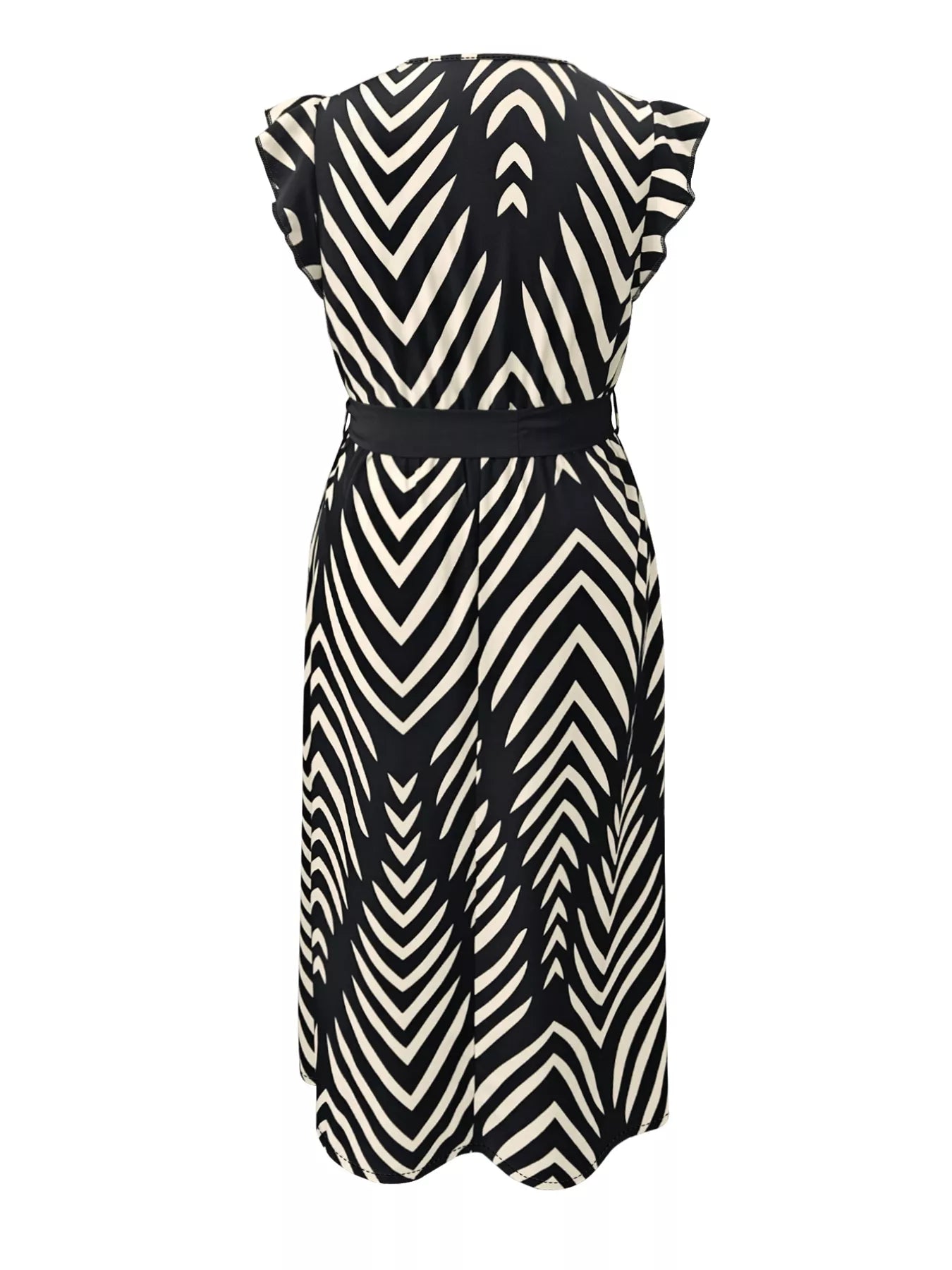 Plus Size Chevron Print Wrap Maxi Dress by Shopiebay