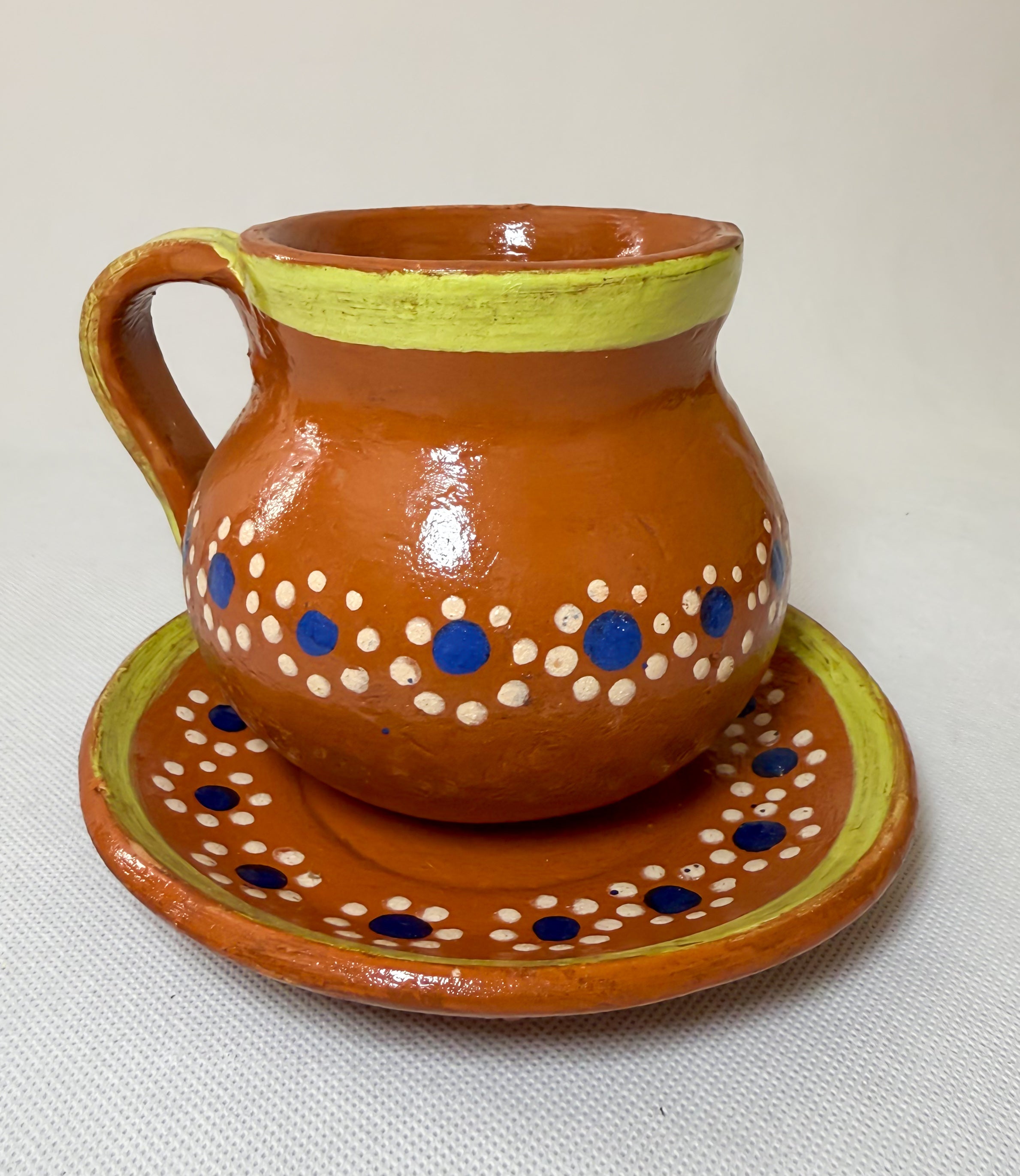 Traditional Mexican Tea Pot Set 16pc - Juego de Te Barro by TheMexHub