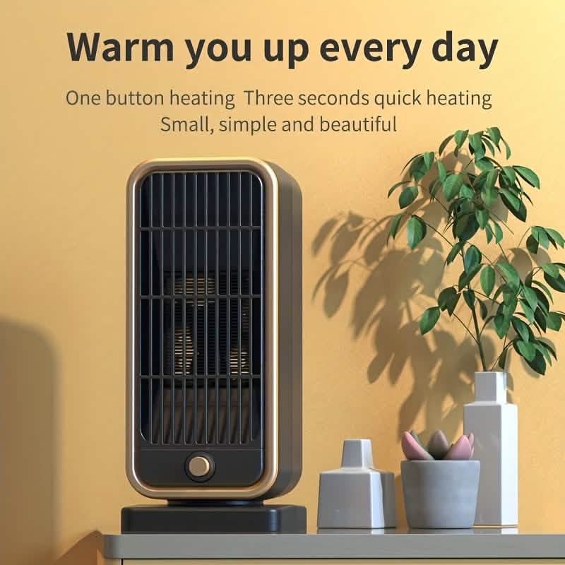 500W Portable Ceramic Space Heater with Safety Tip-Over Protection – Square Design by DailySale