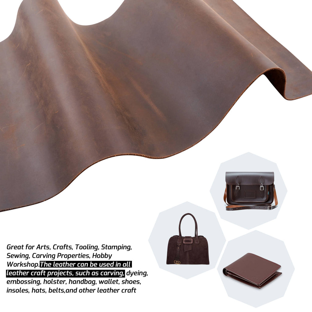 Full Grain Cowhide Leather 2mm Tooling Sheets - Craft & DIY by Hadzam