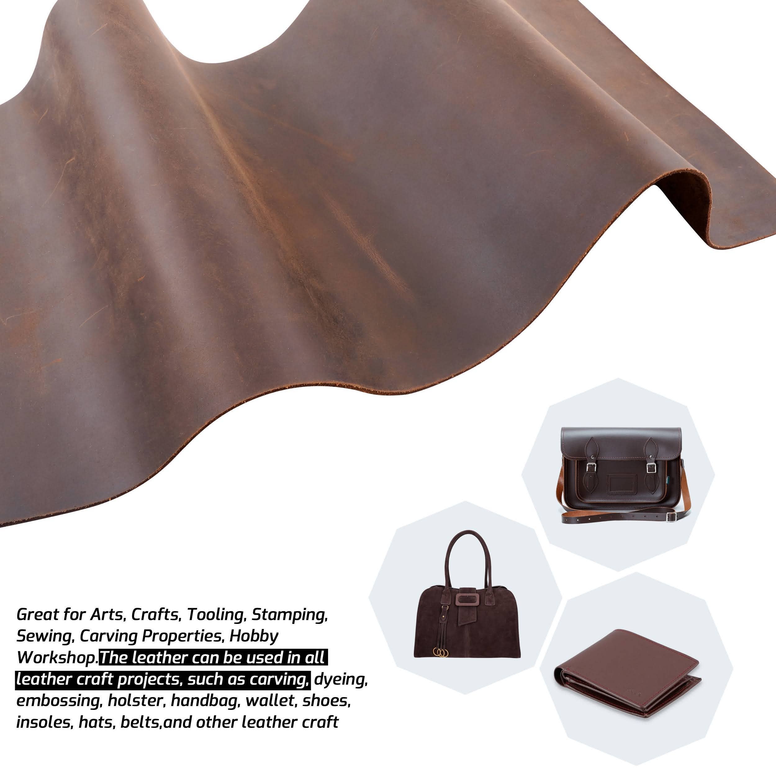 Full Grain Cowhide Leather 2mm Tooling Sheets - Craft & DIY by Hadzam