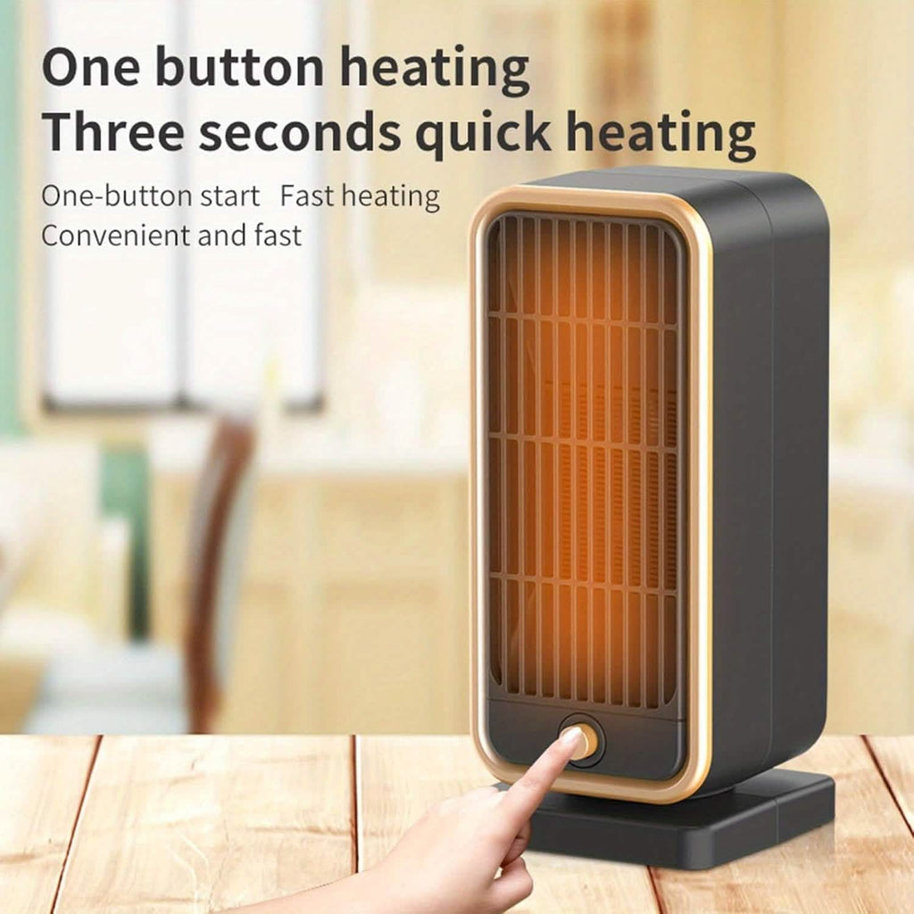 500W Portable Ceramic Space Heater with Safety Tip-Over Protection – Square Design by DailySale
