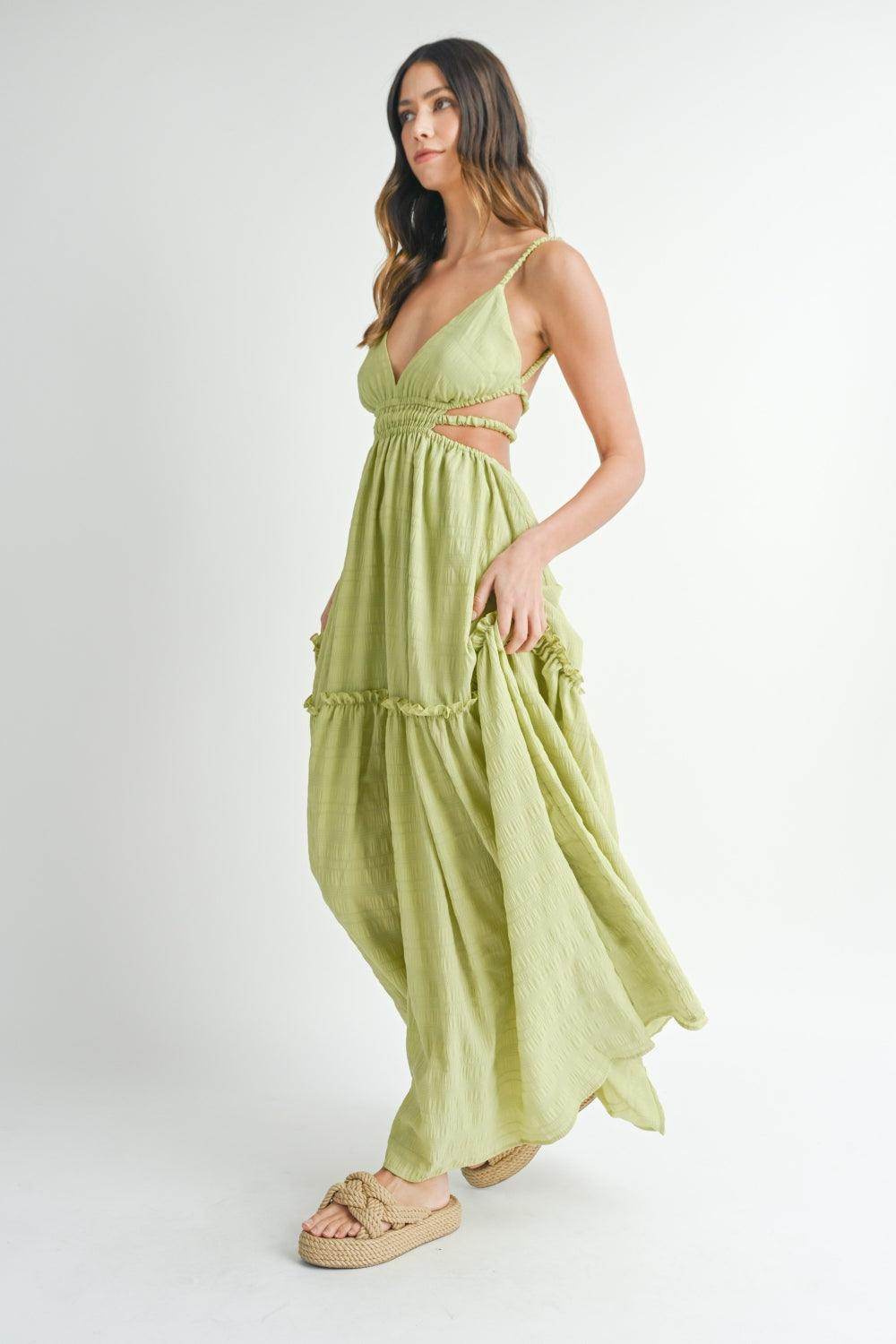 MABLE Cutout Waist Backless Maxi Dress for Special Events by Selvanelle