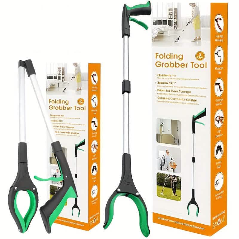 Heavy-Duty Steel Folding Trash Picker – 32" with Magnet & Anti-Slip Handle by DailySale