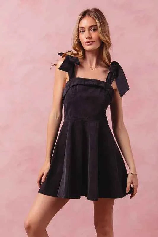 SO ME Fit and Flare Washed Gameday Dress