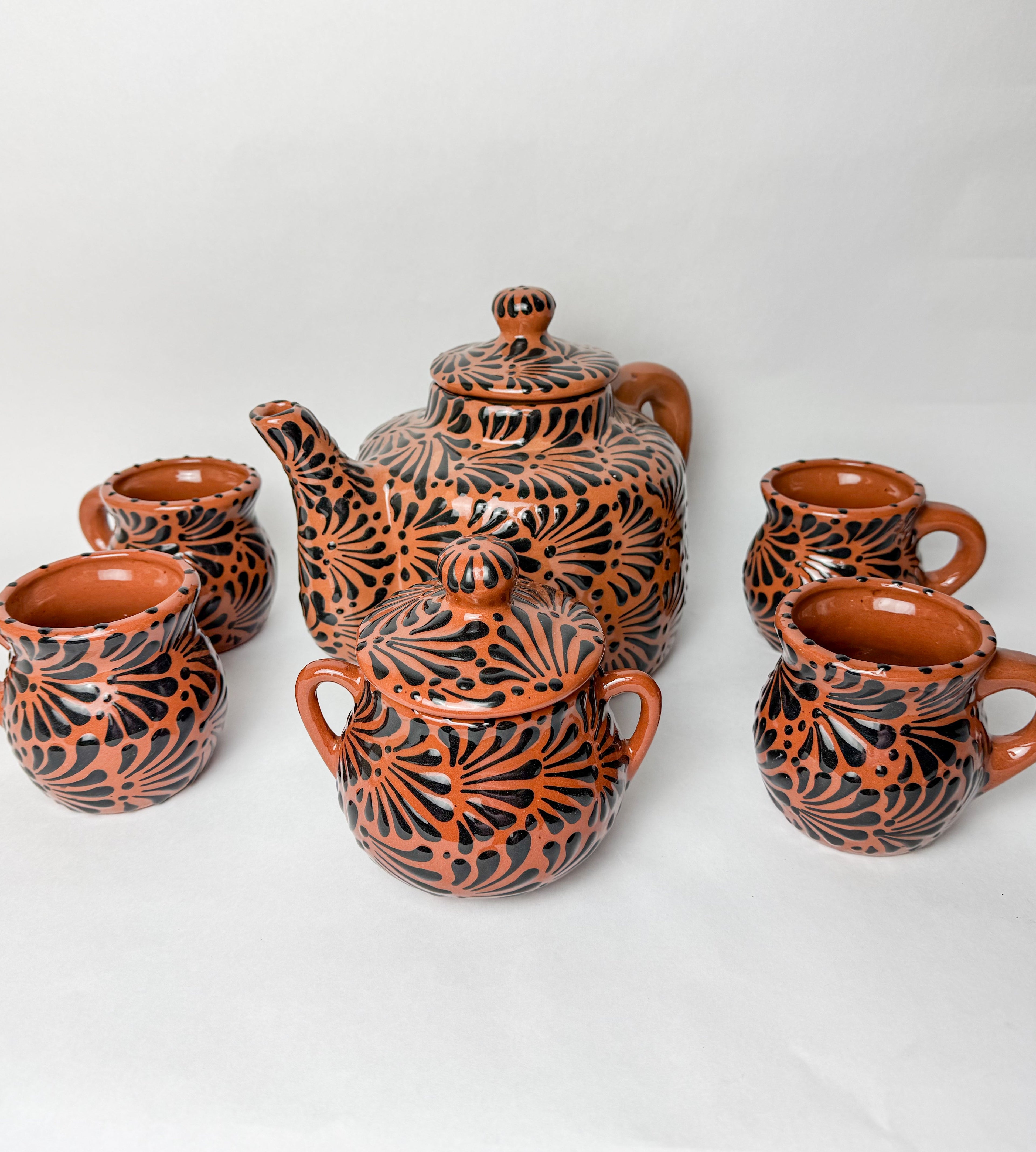 Mexican Talavera Style Tea Set 6pc - Juego de Te by TheMexHub