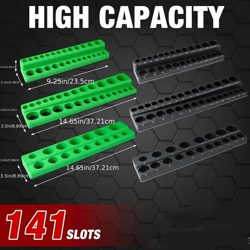 6-Piece: Magnetic Socket Organizer Set by DailySale