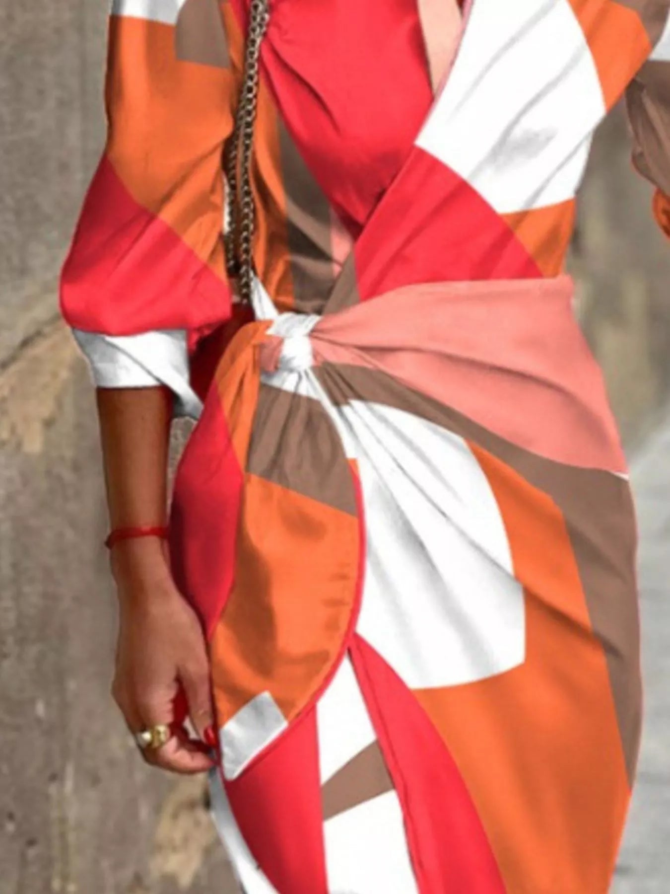 Printed Collared Neck Shirt Dress by Shopiebay