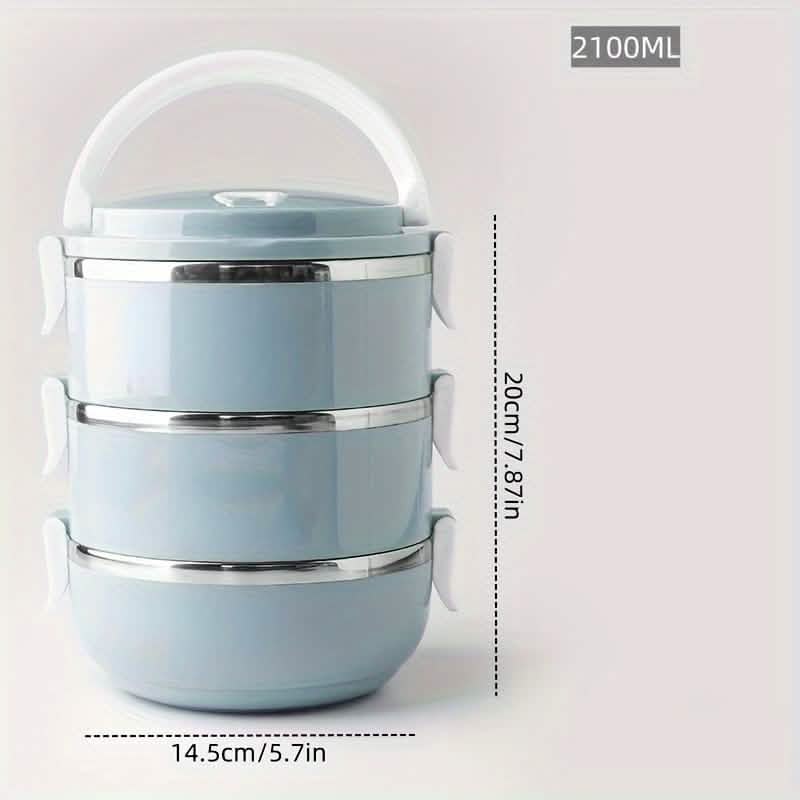 Stainless Steel Insulated Bento Lunch Box – 2/3/4 Layer by DailySale