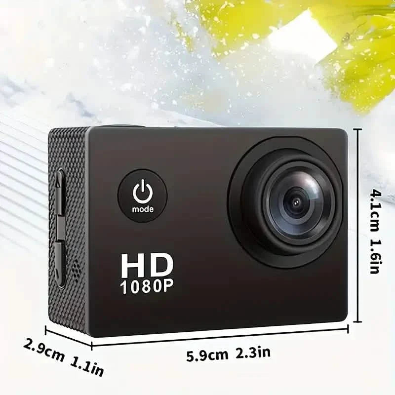 Ultra HD 1080P Action Camera – 140° Wide Angle, Fisheye Lens, LCD Display by DailySale