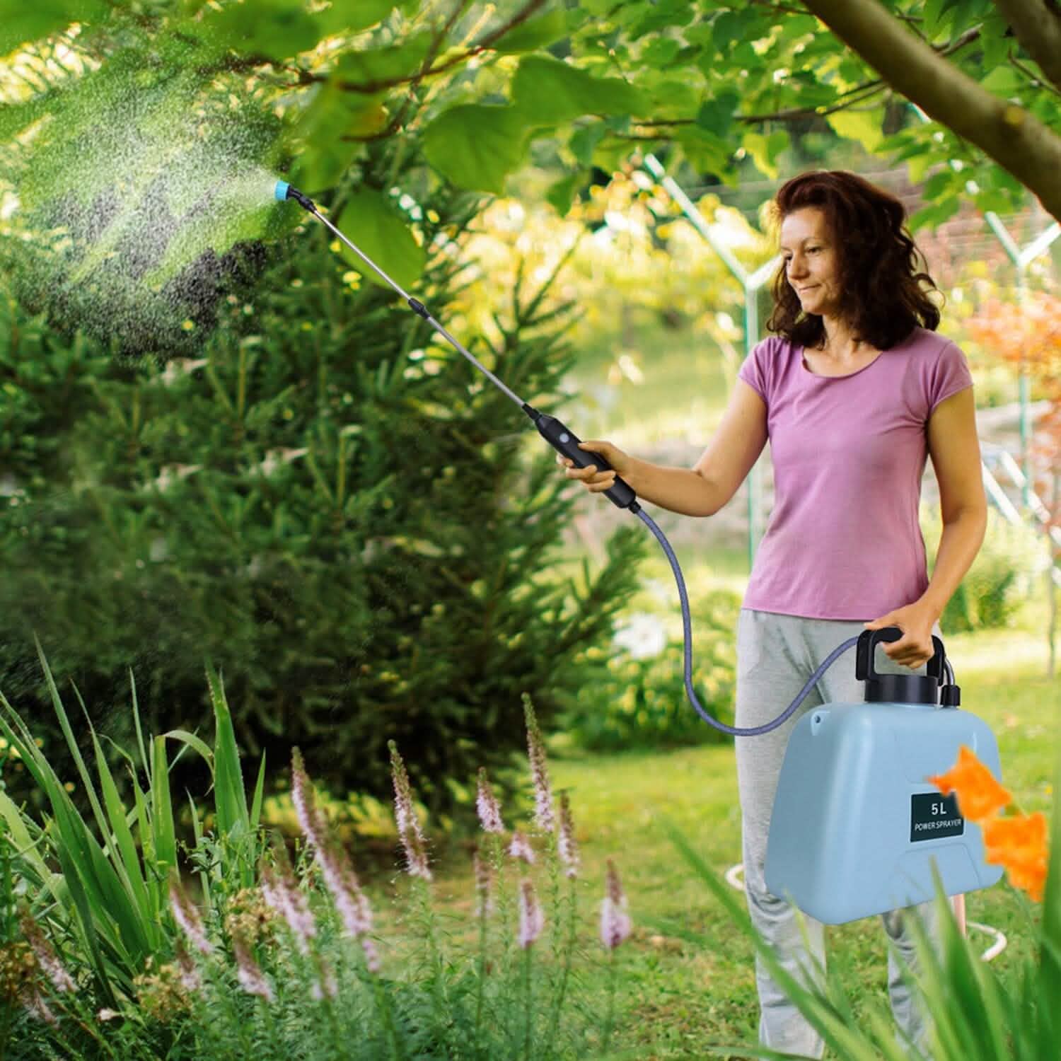 5L/1/3 Gallon Electric Plant Sprayer Telescopic Rechargeable with 3 Spray Sprouts by DailySale