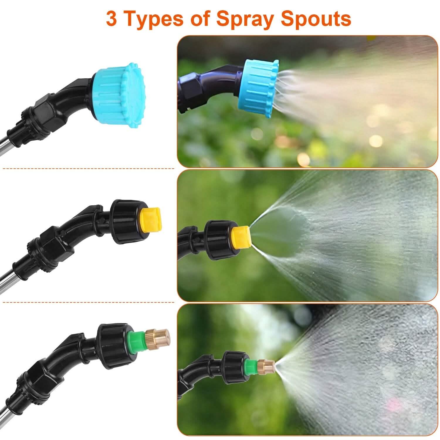 5L/1/3 Gallon Electric Plant Sprayer Telescopic Rechargeable with 3 Spray Sprouts by DailySale
