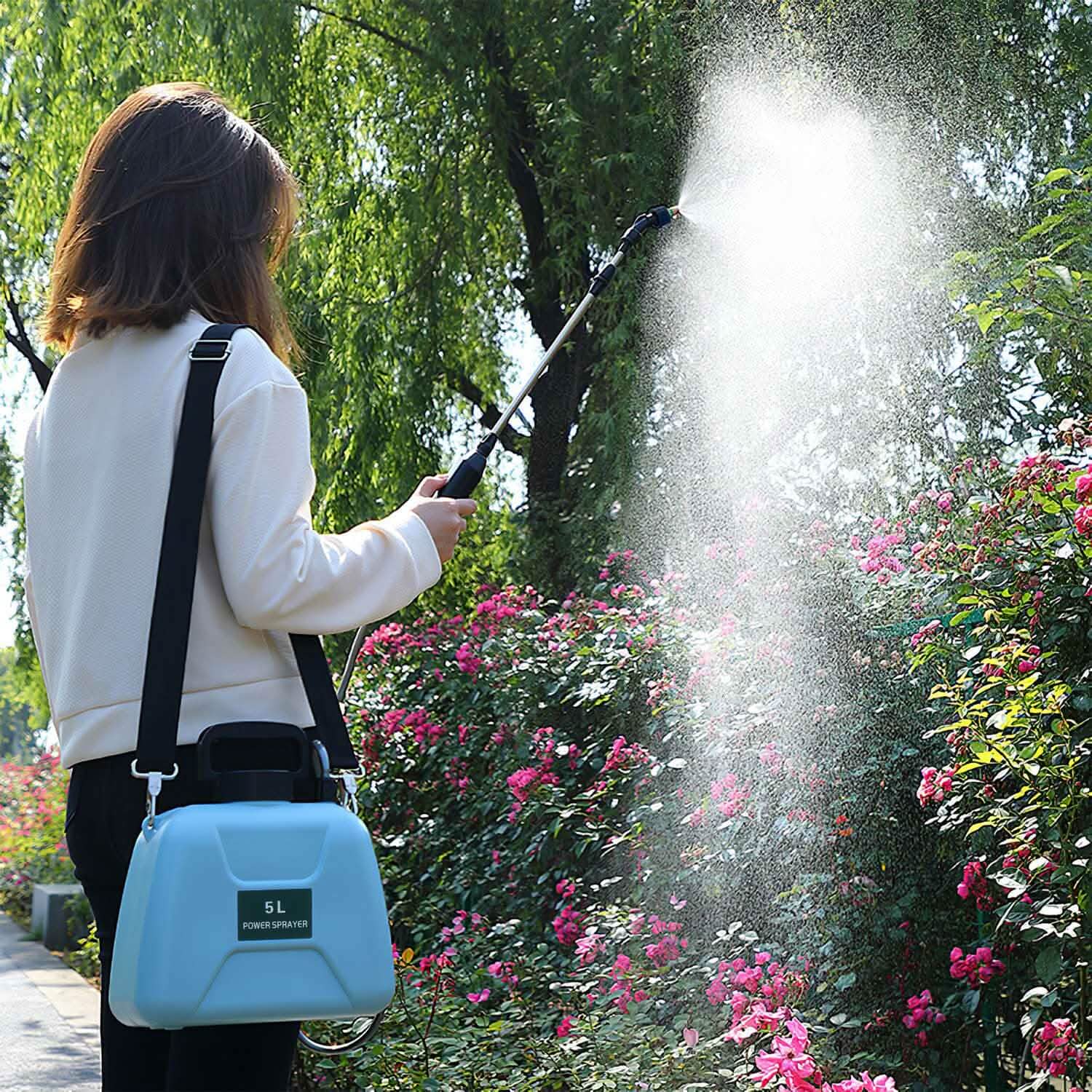 5L/1/3 Gallon Electric Plant Sprayer Telescopic Rechargeable with 3 Spray Sprouts by DailySale