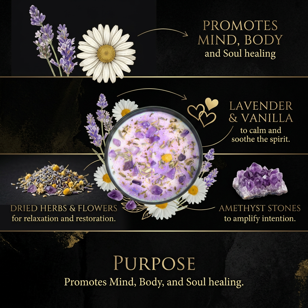 Healing Ritual Candle — 8‑oz Recovery & Wellness Candle by Circe Boutique