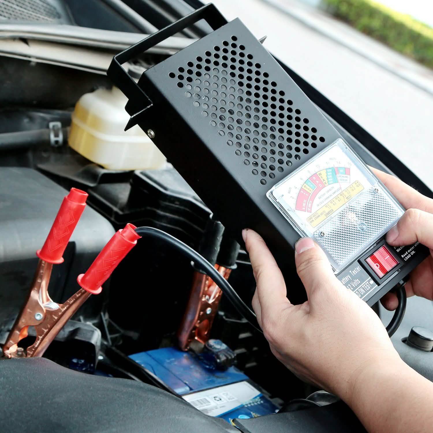 6-12V Automotive Battery Tester with Heavy Duty Insulated Copper Clips by DailySale