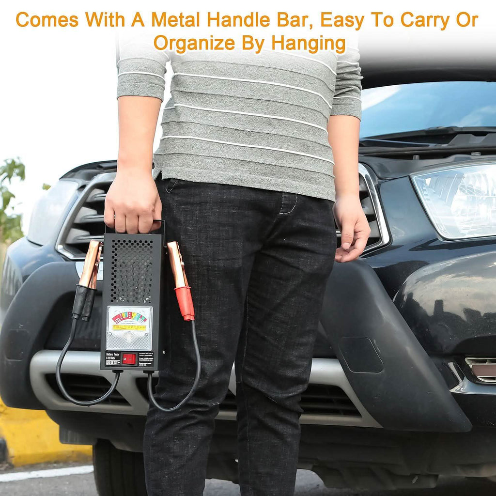 6-12V Automotive Battery Tester with Heavy Duty Insulated Copper Clips by DailySale