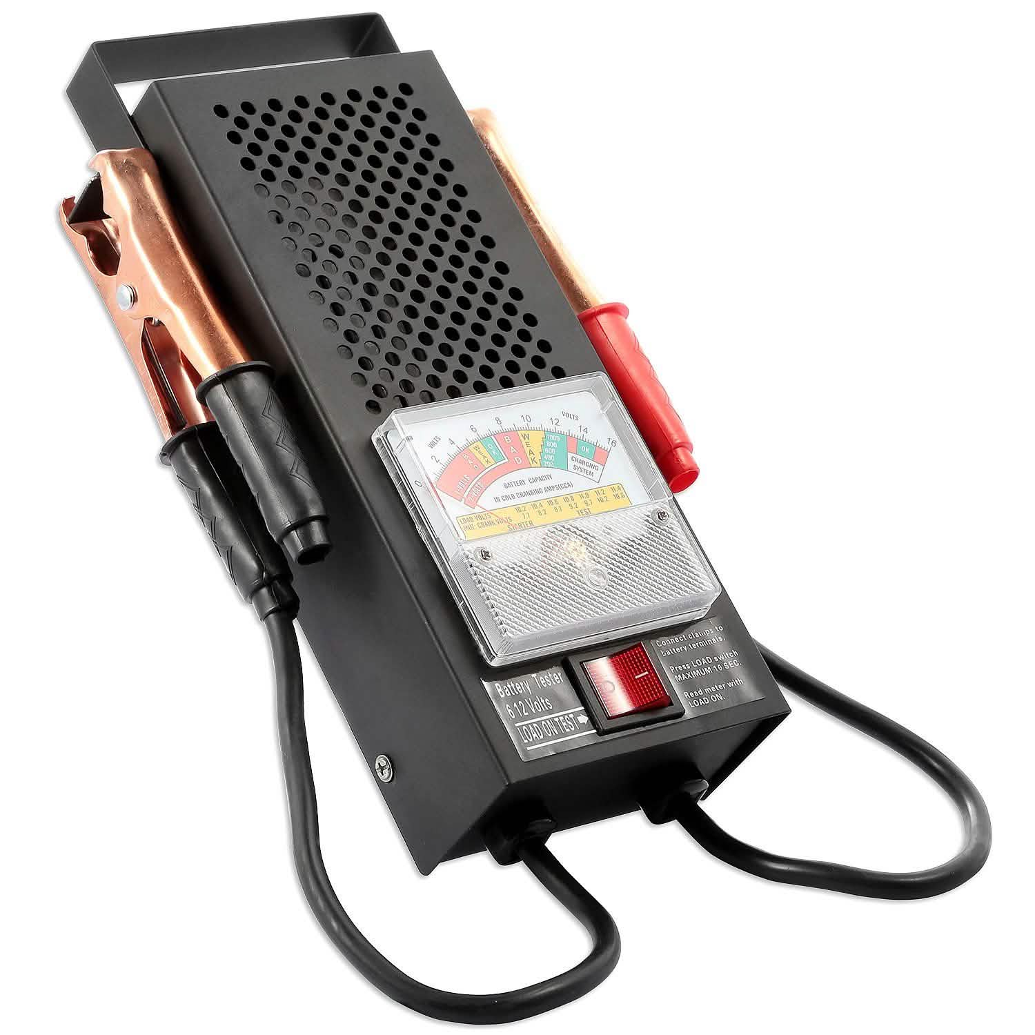 6-12V Automotive Battery Tester with Heavy Duty Insulated Copper Clips by DailySale