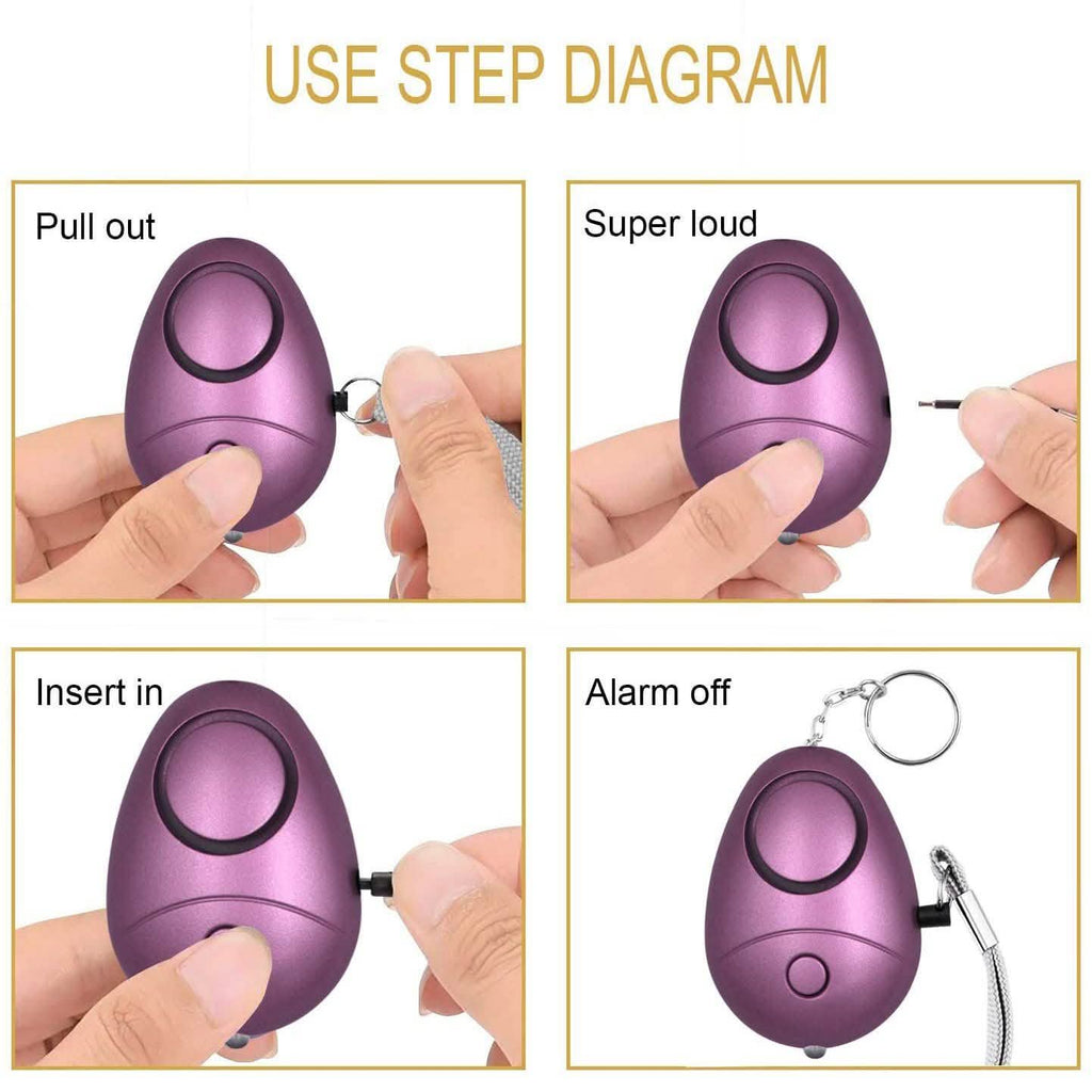 6-Pack: 140DB Personal Security Alarm Keychain with LED Lights by DailySale