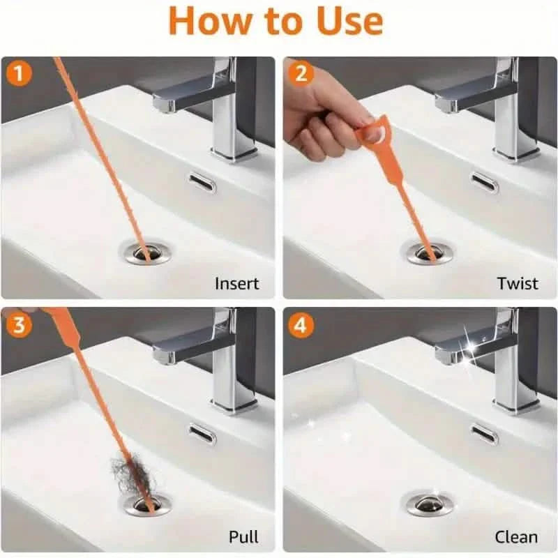 6-Pack: 19.6-inch Flexible Basic Drain Plug Remover by DailySale