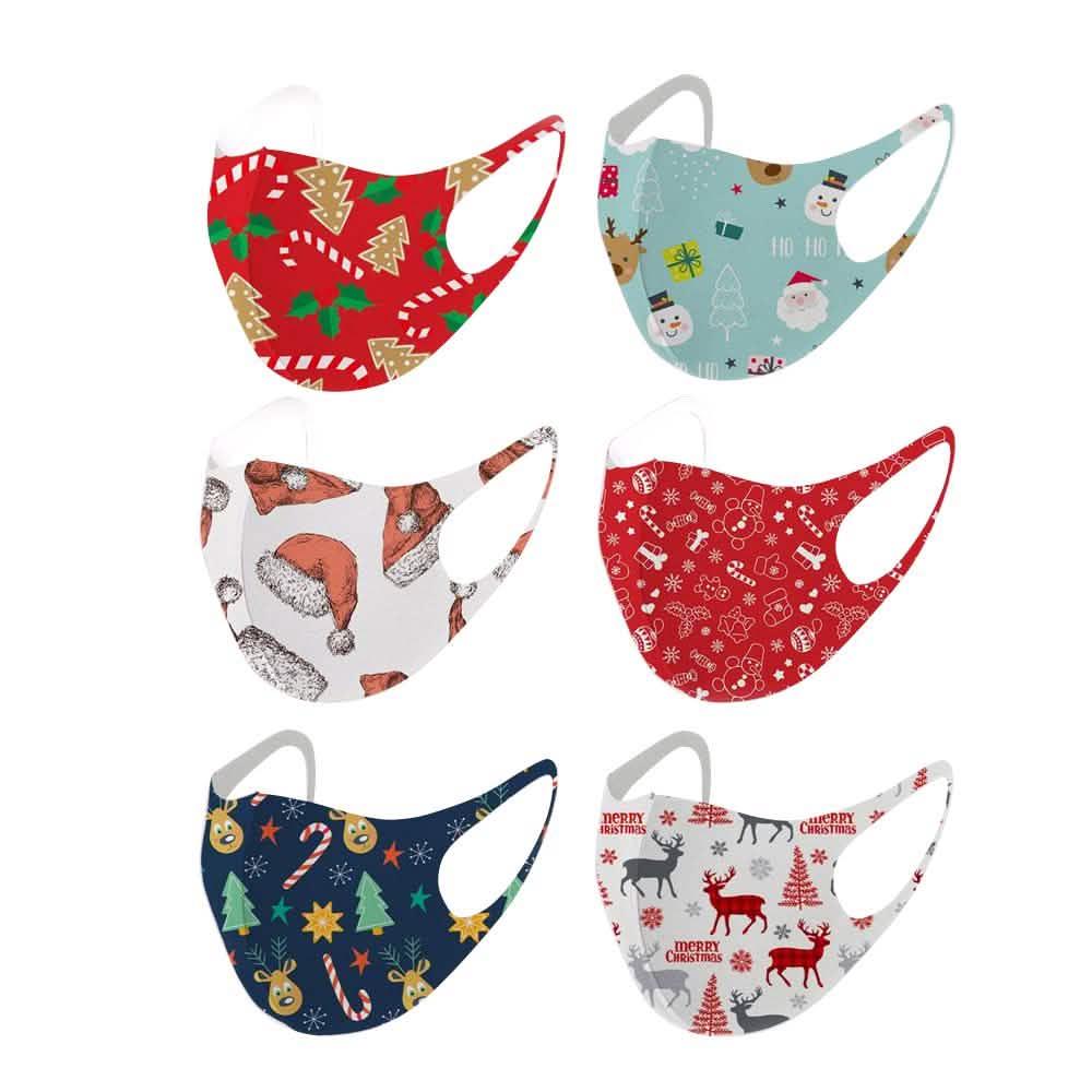 6-Pack: Fun Designed Holiday Themed Reusable Face Masks by DailySale