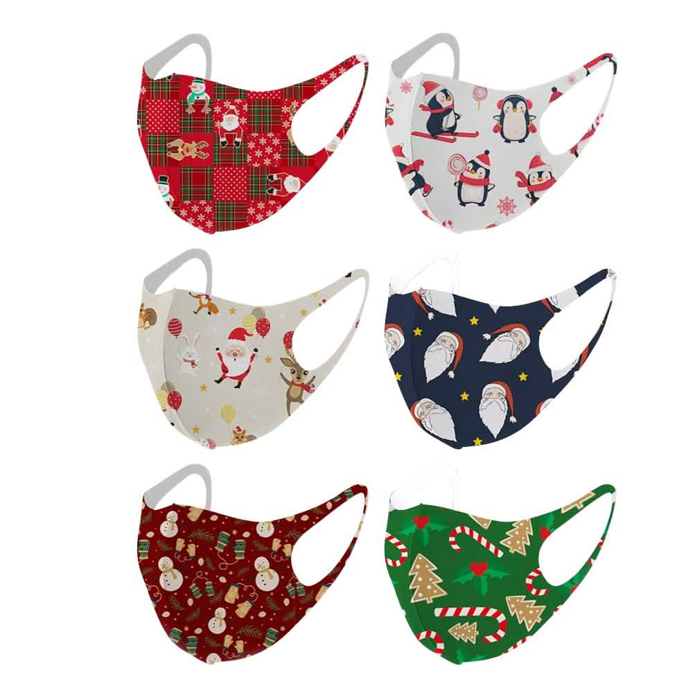6-Pack: Fun Designed Holiday Themed Reusable Face Masks by DailySale