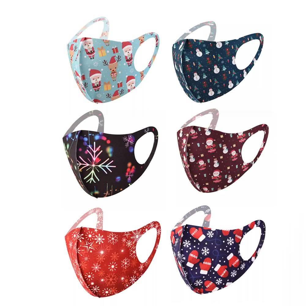 6-Pack: Fun Designed Holiday Themed Reusable Face Masks by DailySale