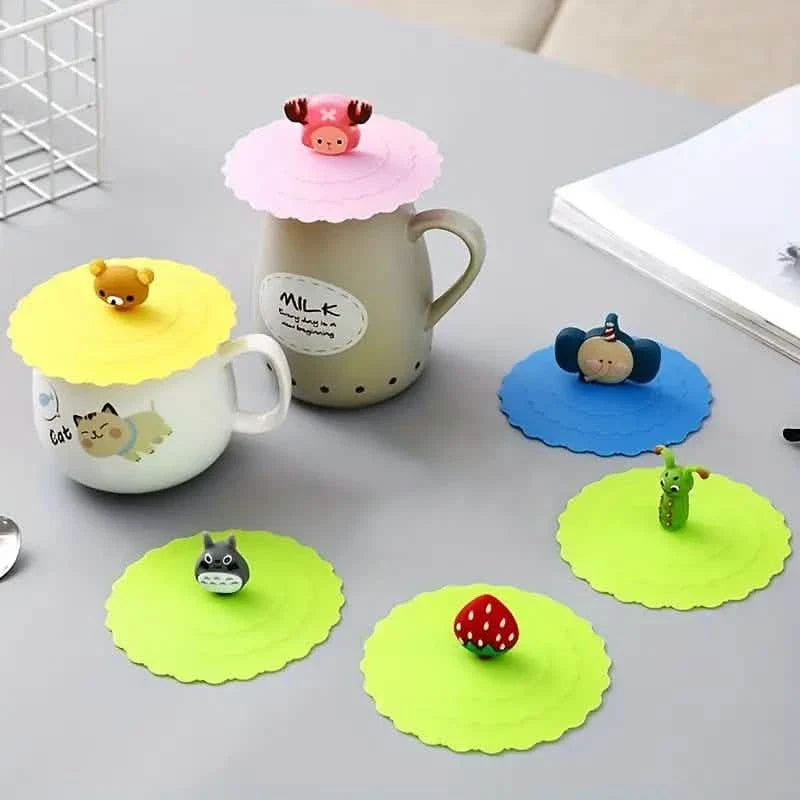 6-Pack: Leak-proof and Dustproof Silicone Cup Cover for Ceramic Tea Cups and Water Cups by DailySale