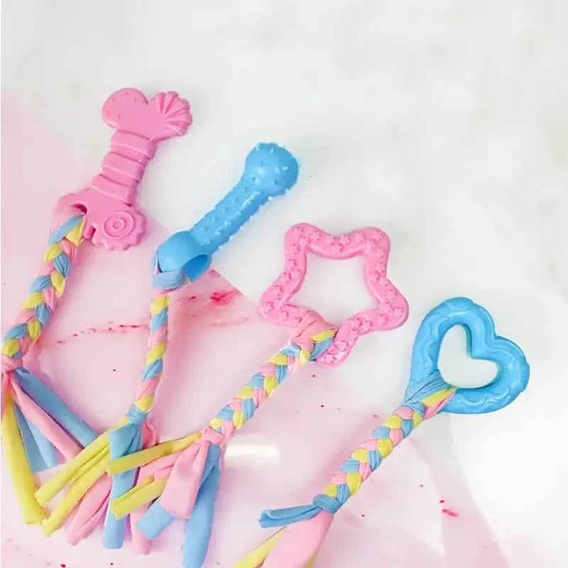 6-Pack: Puppy Teething Chew Toys with Interactive Ropes by DailySale