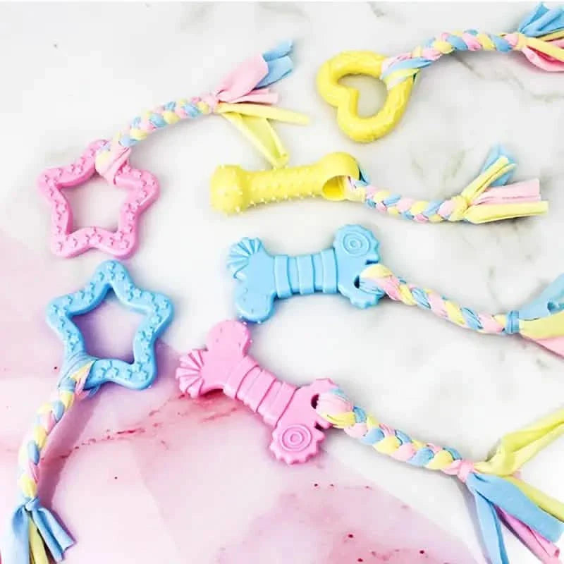6-Pack: Puppy Teething Chew Toys with Interactive Ropes by DailySale