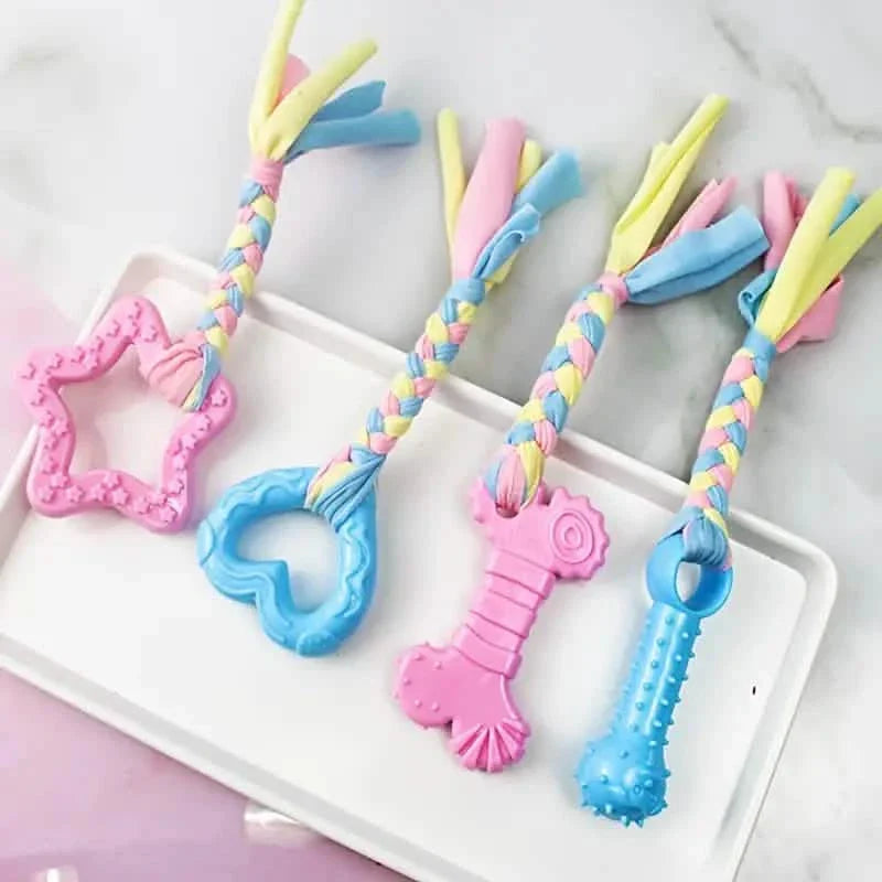 6-Pack: Puppy Teething Chew Toys with Interactive Ropes by DailySale