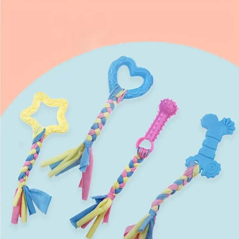 6-Pack: Puppy Teething Chew Toys with Interactive Ropes by DailySale