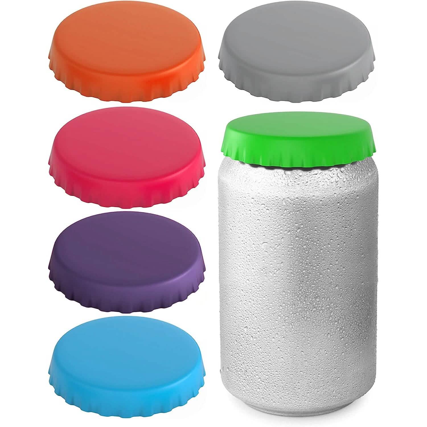 6-Pack: Silicone Can Lids Fits Standard Soda Cans by DailySale