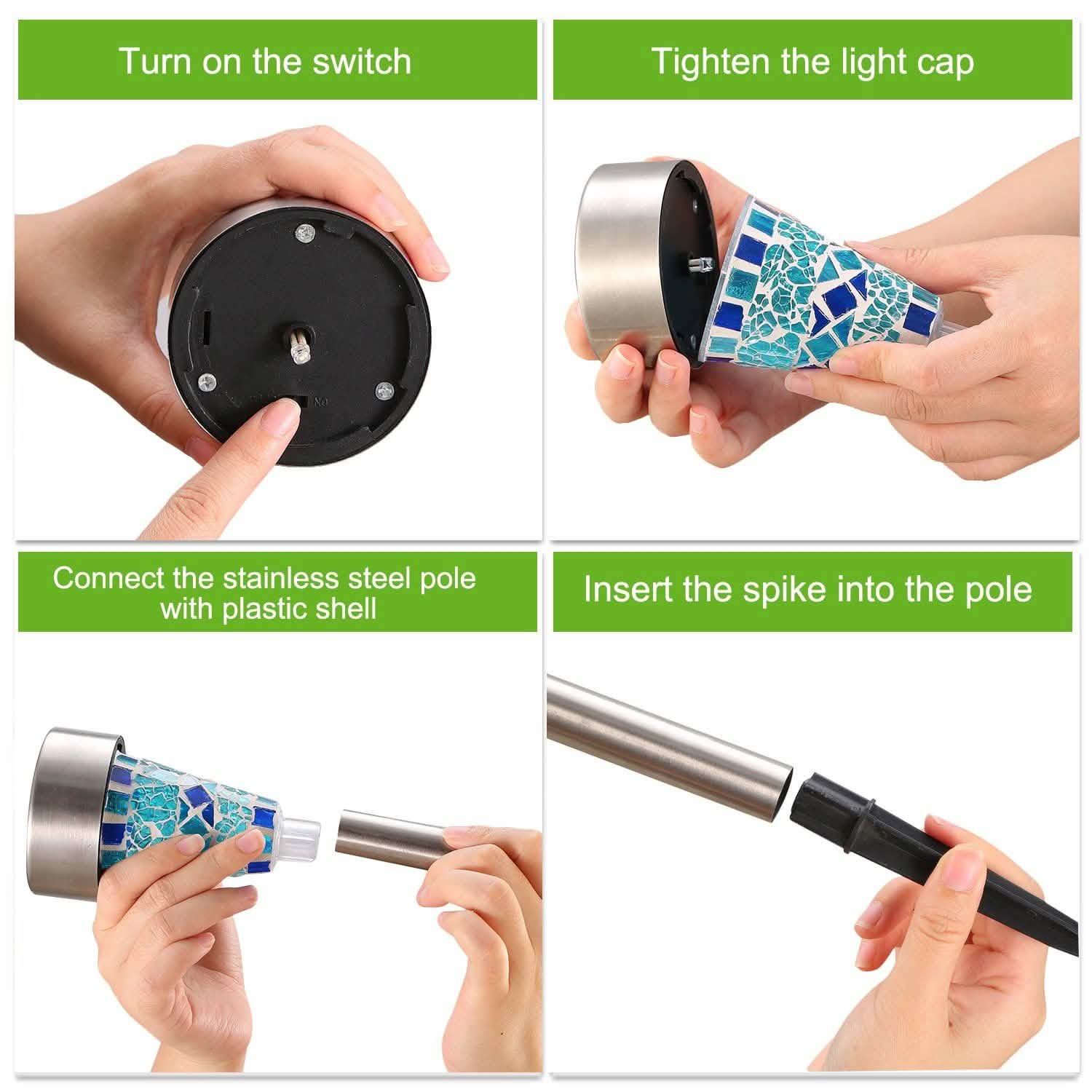 6-Pack: Solar Garden Lights IP44 Water Resistant by DailySale