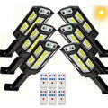 6-Pack: Solar Powered Motion Sensor Outdoor Garden Light with 108 COB LED Lights by DailySale