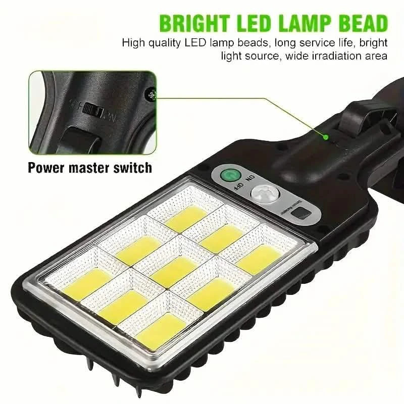 6-Pack: Solar Powered Motion Sensor Outdoor Garden Light with 108 COB LED Lights by DailySale